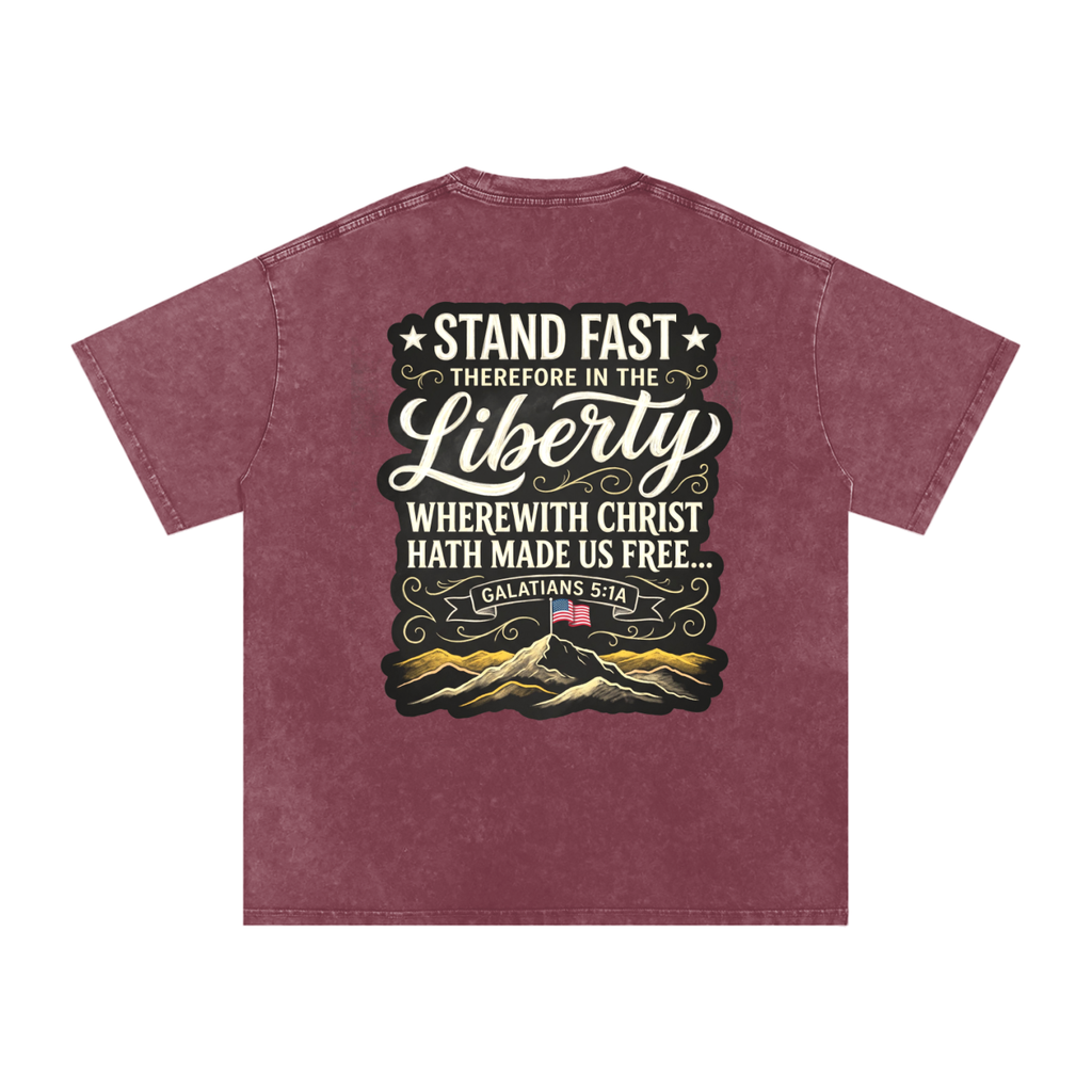 Liberty Snow Washed Oversized Cotton T-Shirt