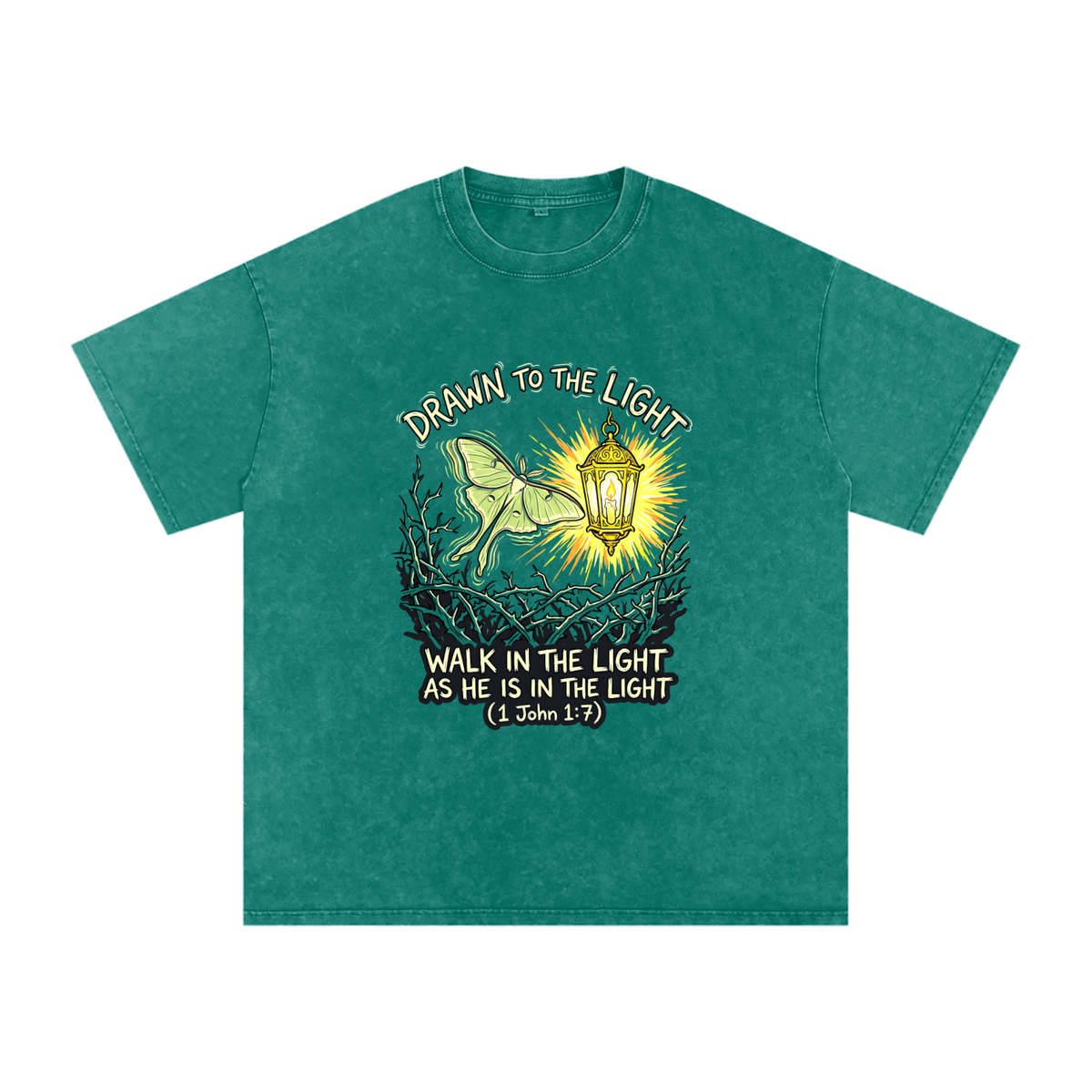 Moth Snow Washed Oversized Cotton T-Shirt