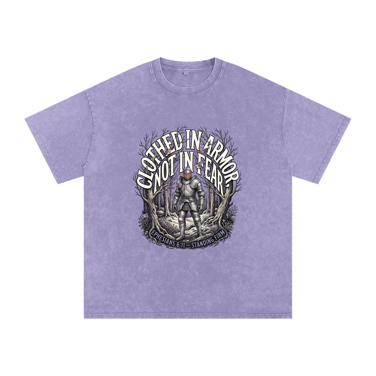 Knight Snow Washed Oversized Cotton T-Shirt