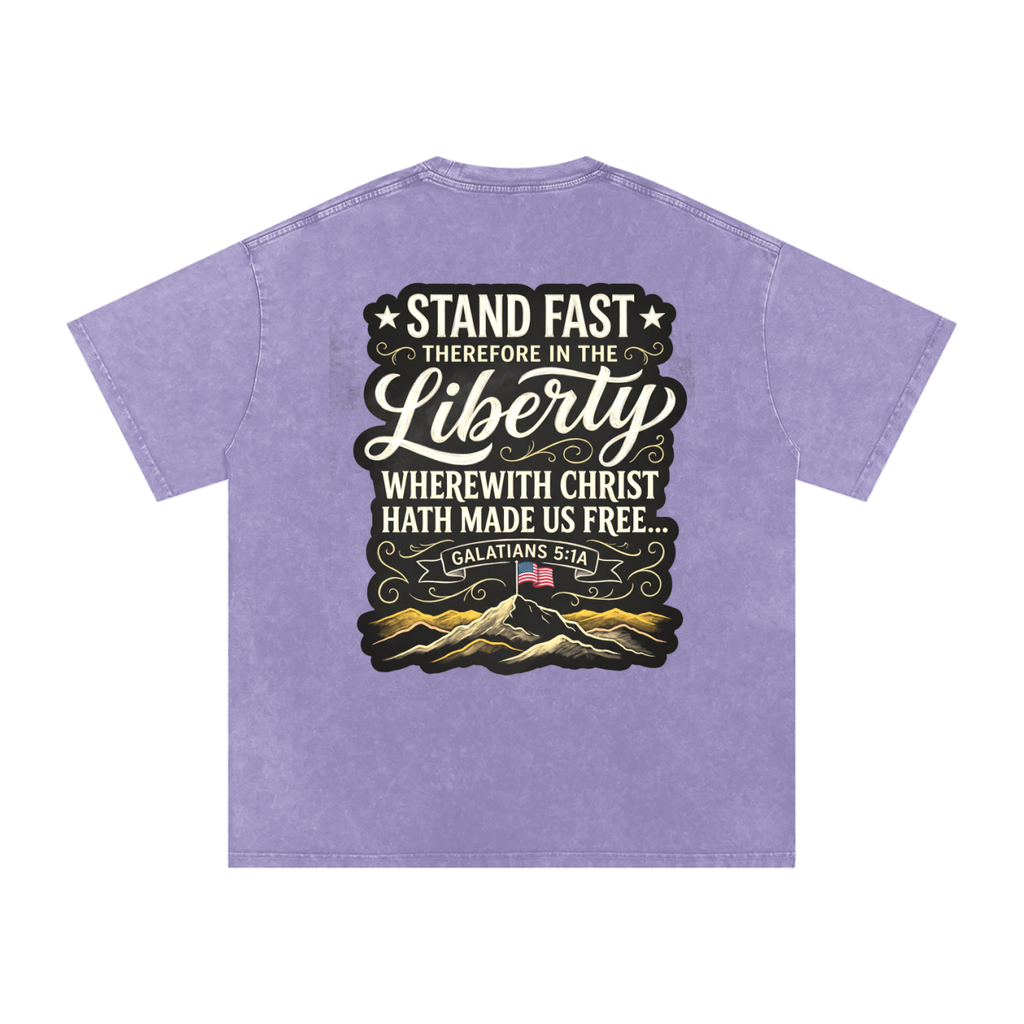 Liberty Snow Washed Oversized Cotton T-Shirt