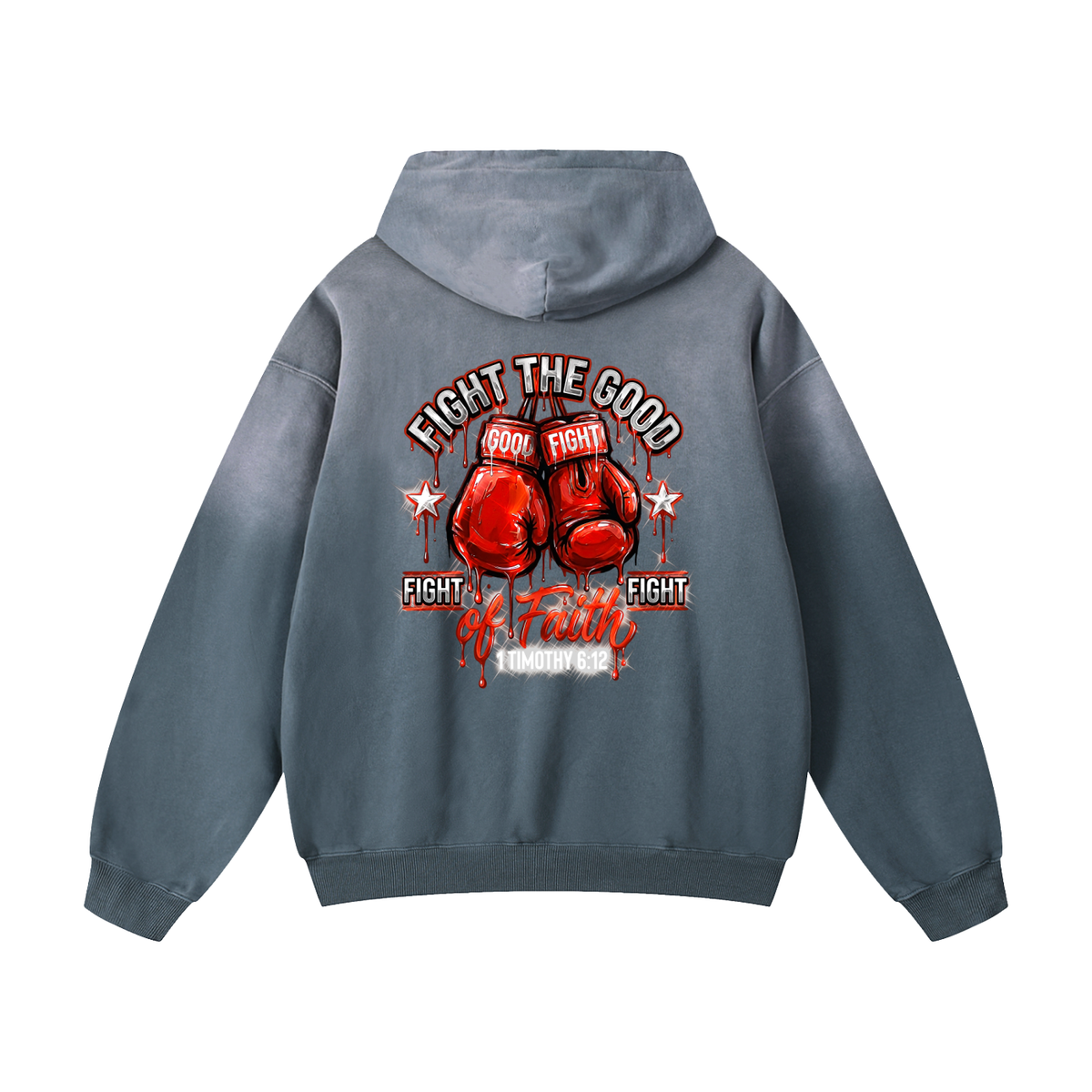 Fight the good Fight Heavyweight Sunfade Oversized Hoodie