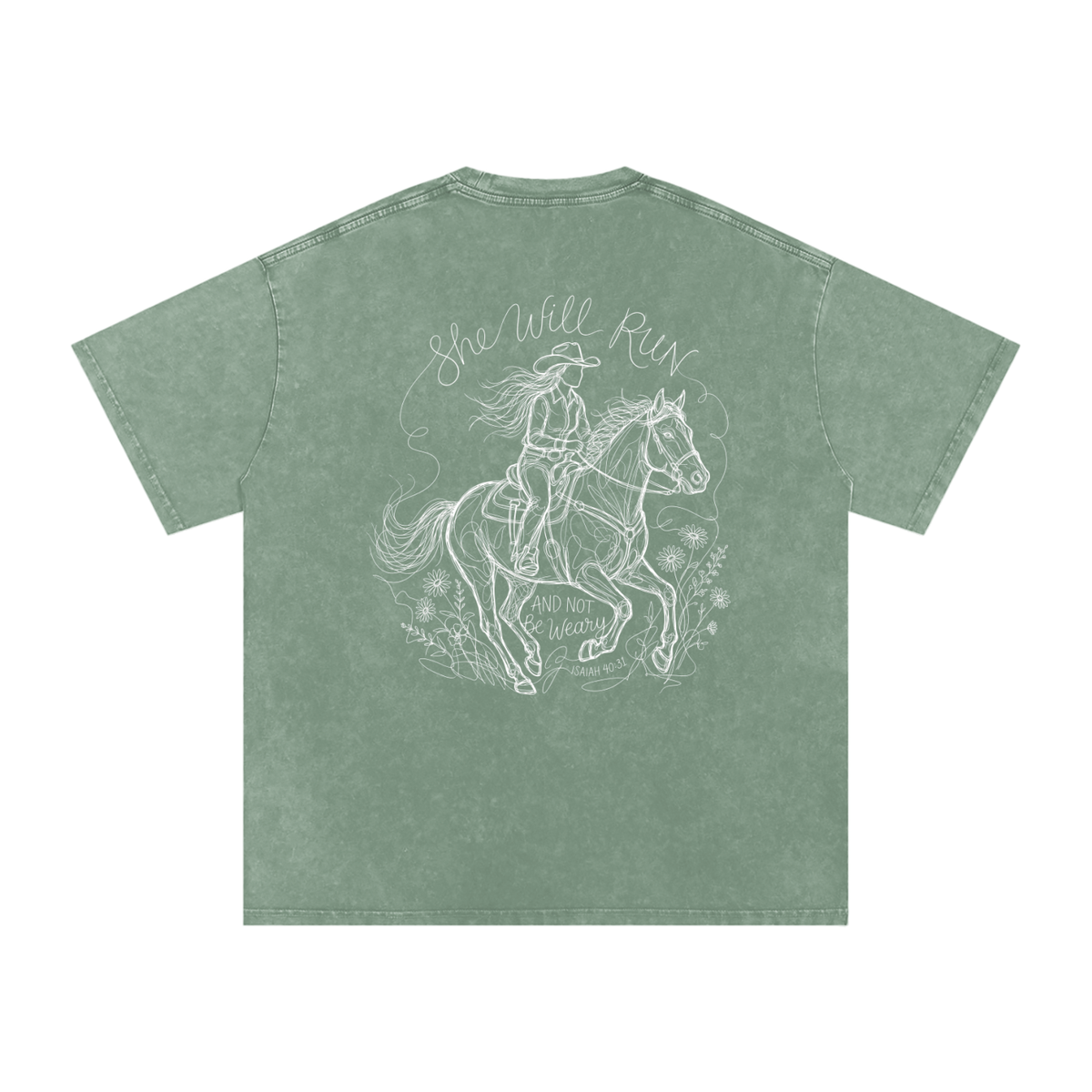 She will run Snow Washed Oversized Cotton T-Shirt