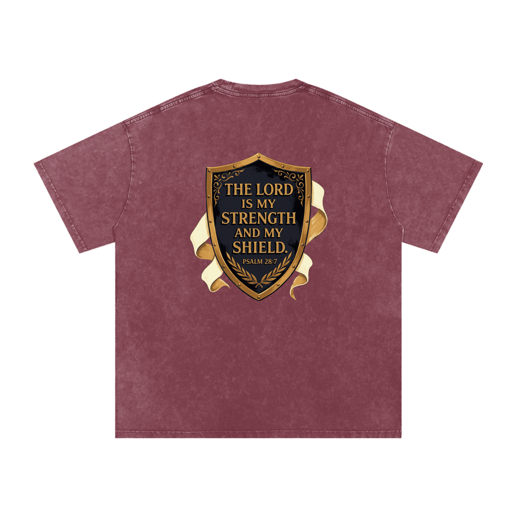 Shield Snow Washed Oversized Cotton T-Shirt
