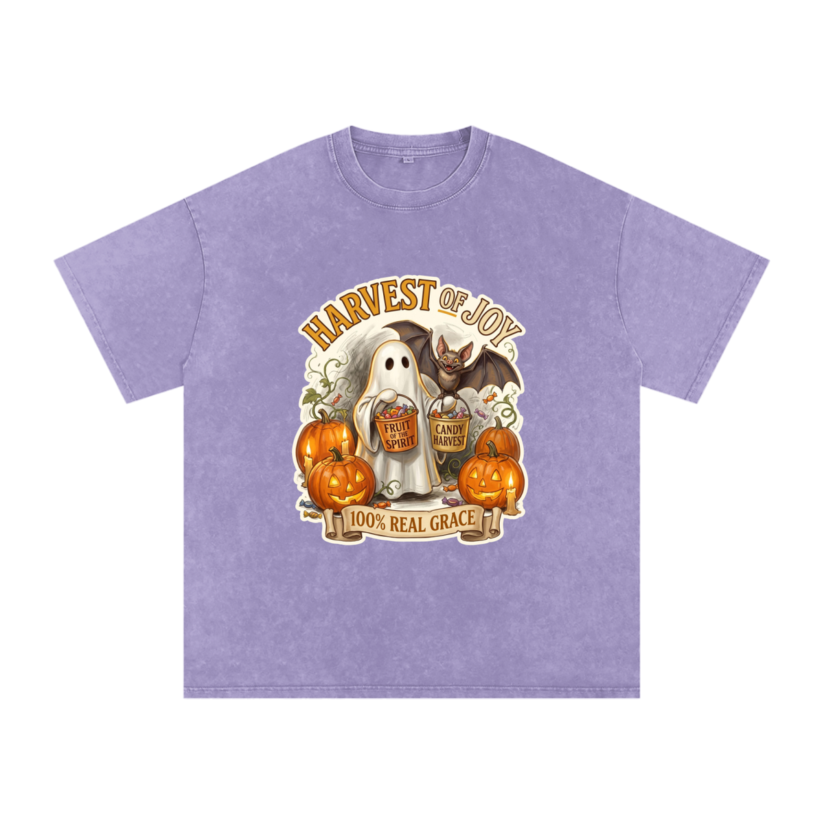Candy Snow Washed Oversized Cotton T-Shirt