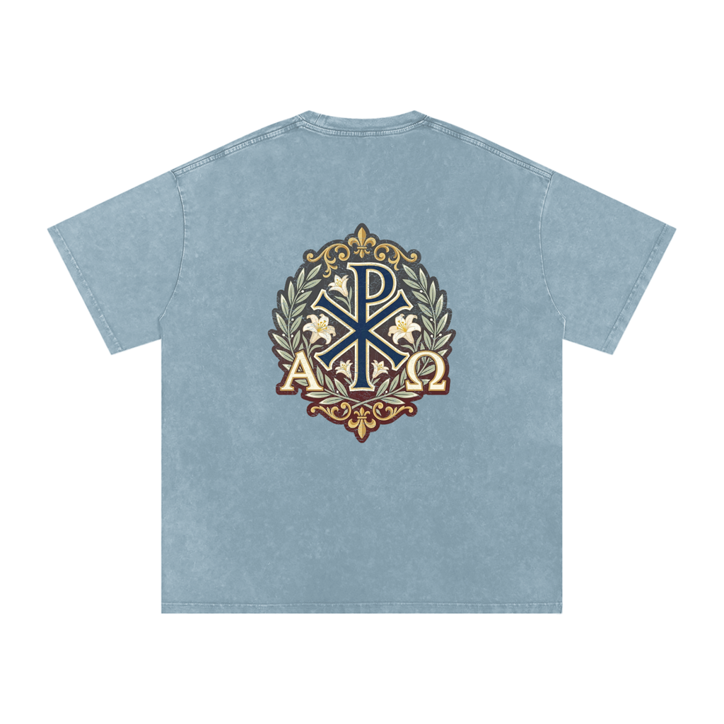 Jesus Christ Snow Washed Oversized Cotton T-Shirt