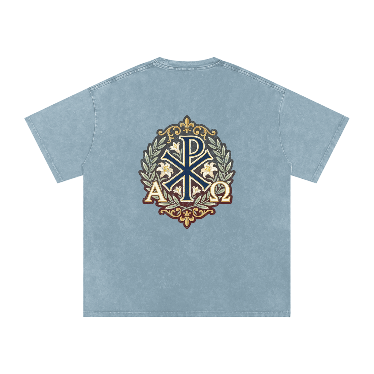 Jesus Christ Snow Washed Oversized Cotton T-Shirt