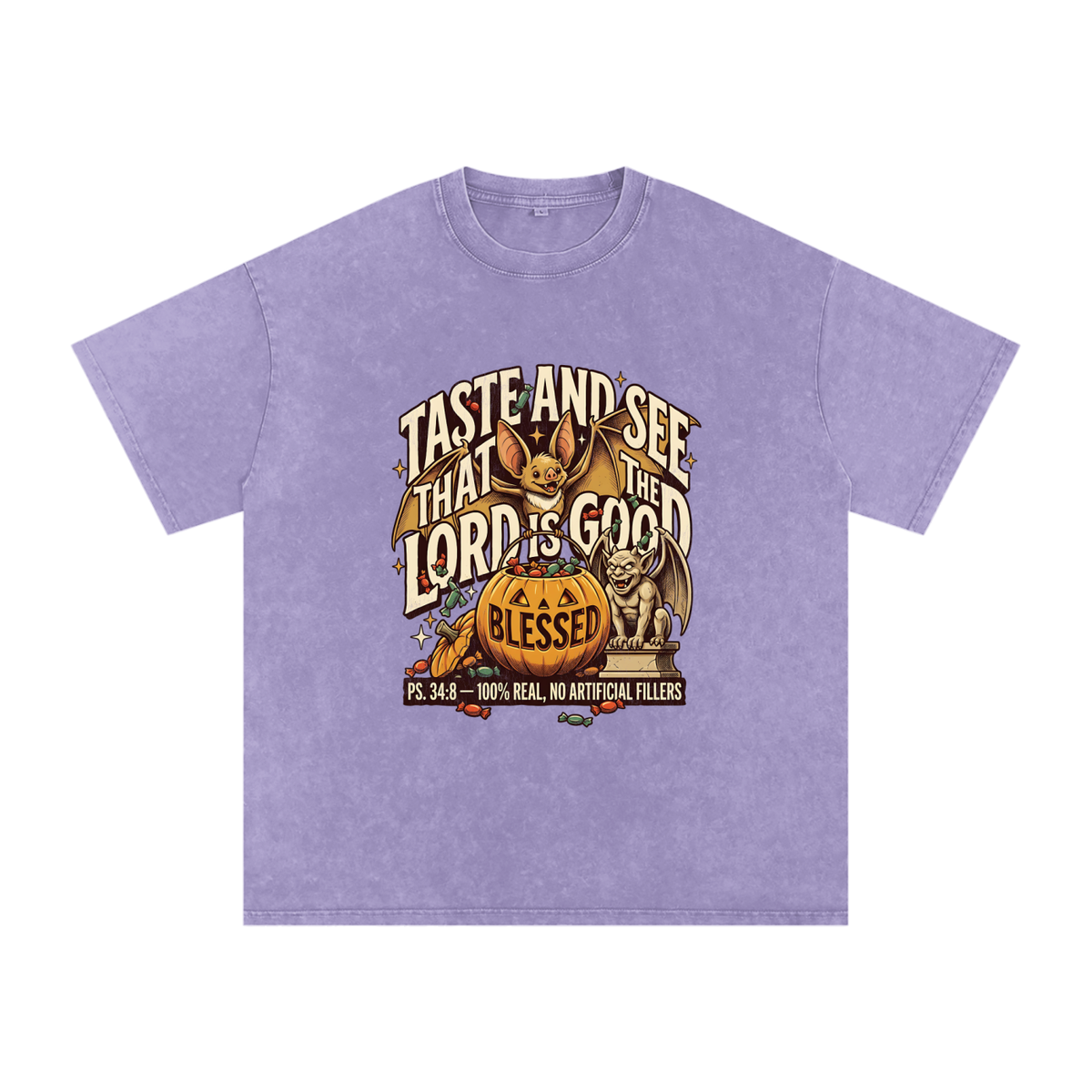 Taste Snow Washed Oversized Cotton T-Shirt