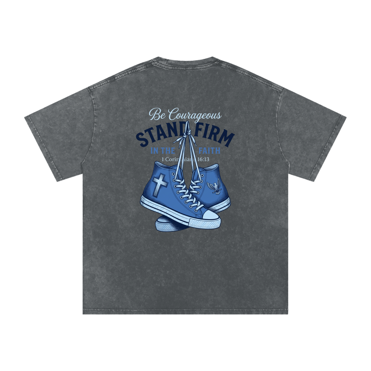 Stand firm Snow Washed Oversized Cotton T-Shirt