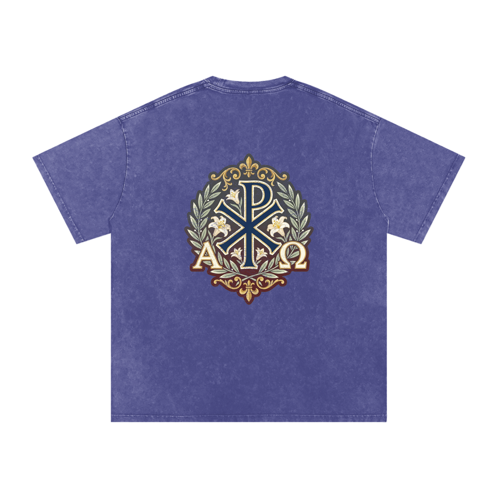 Jesus Christ Snow Washed Oversized Cotton T-Shirt