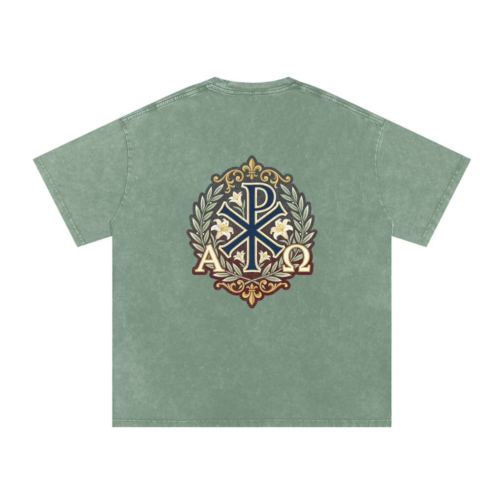 Jesus Christ Snow Washed Oversized Cotton T-Shirt