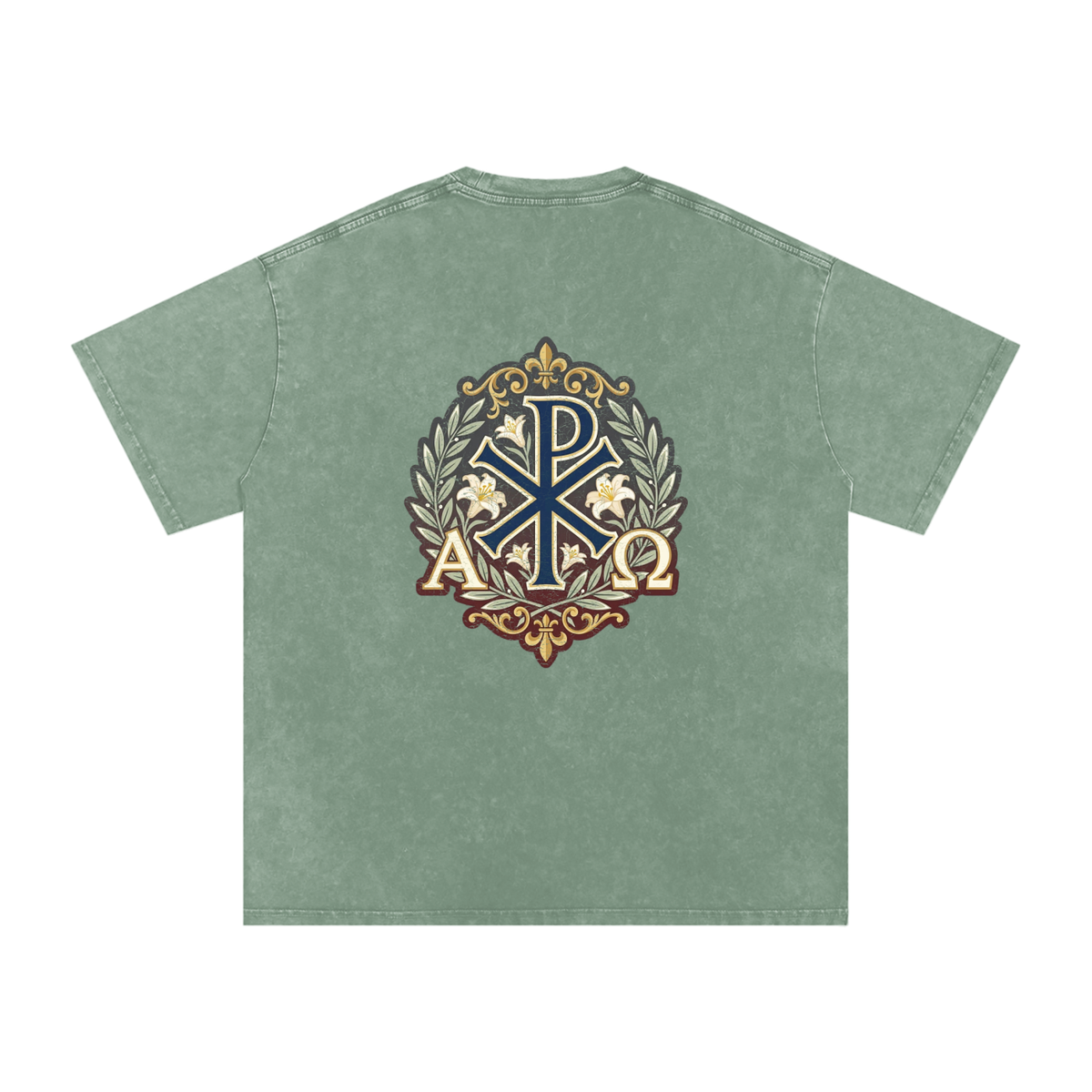 Jesus Christ Snow Washed Oversized Cotton T-Shirt