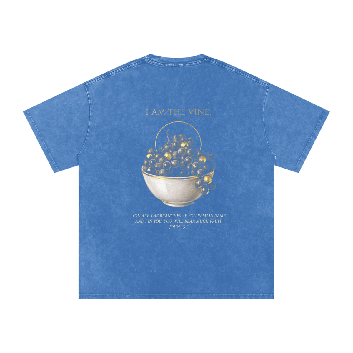 I am the Vine Snow Washed Oversized Cotton T-Shirt