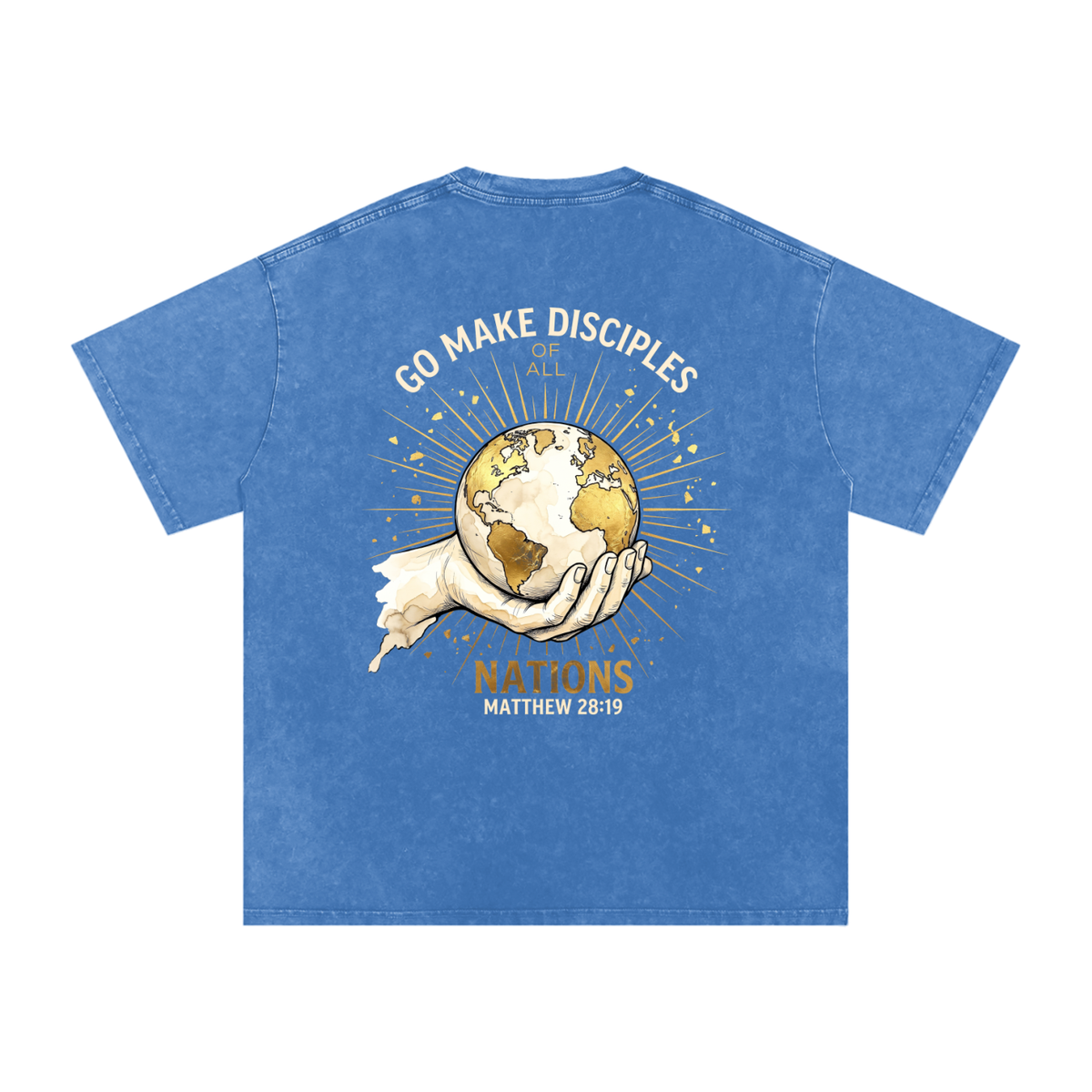 Make disciples Snow Washed Oversized Cotton T-Shirt