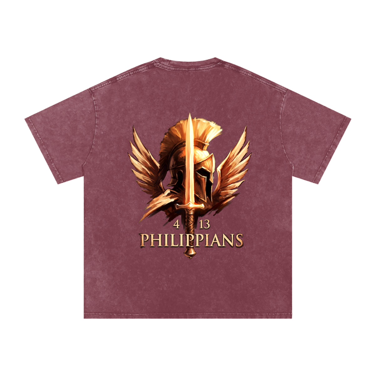 Philippians Snow Washed Oversized Cotton T-Shirt