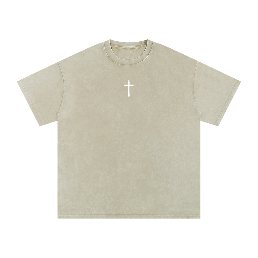 King of Kings Snow Washed Oversized Cotton T-Shirt