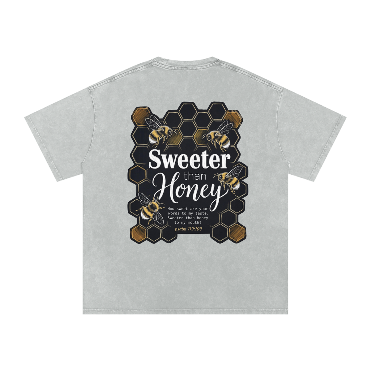 Honey Snow Washed Oversized Cotton T-Shirt