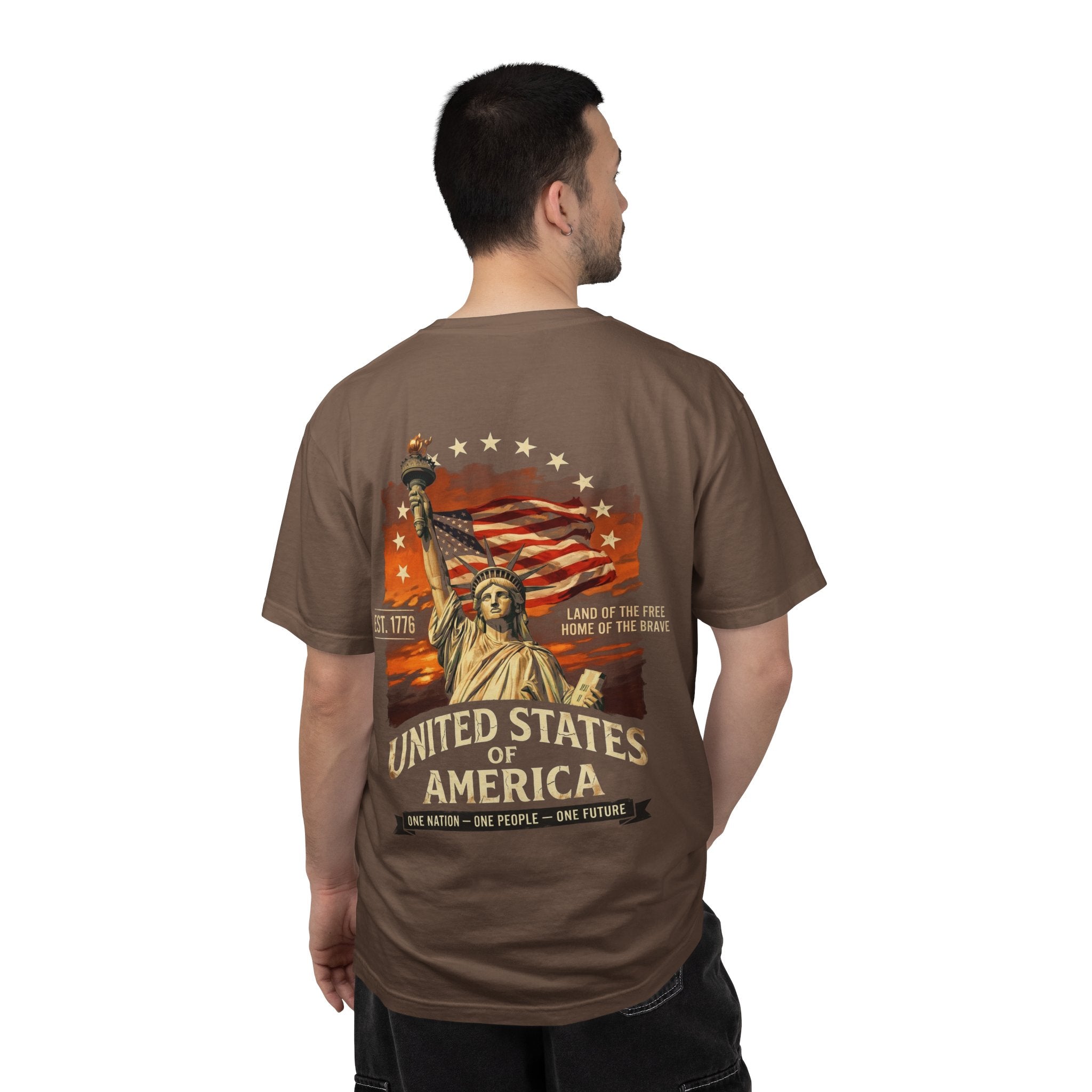 America Graphic T-Shirt — United States Statue of Liberty Patriotic Tee
