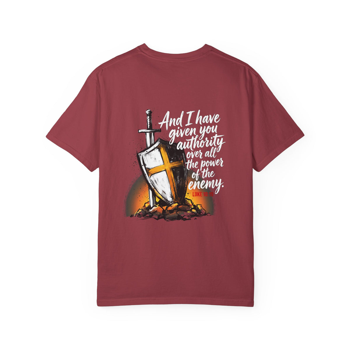 Christian Cross T-Shirt — 'I Have Given You Authority' Graphic Tee