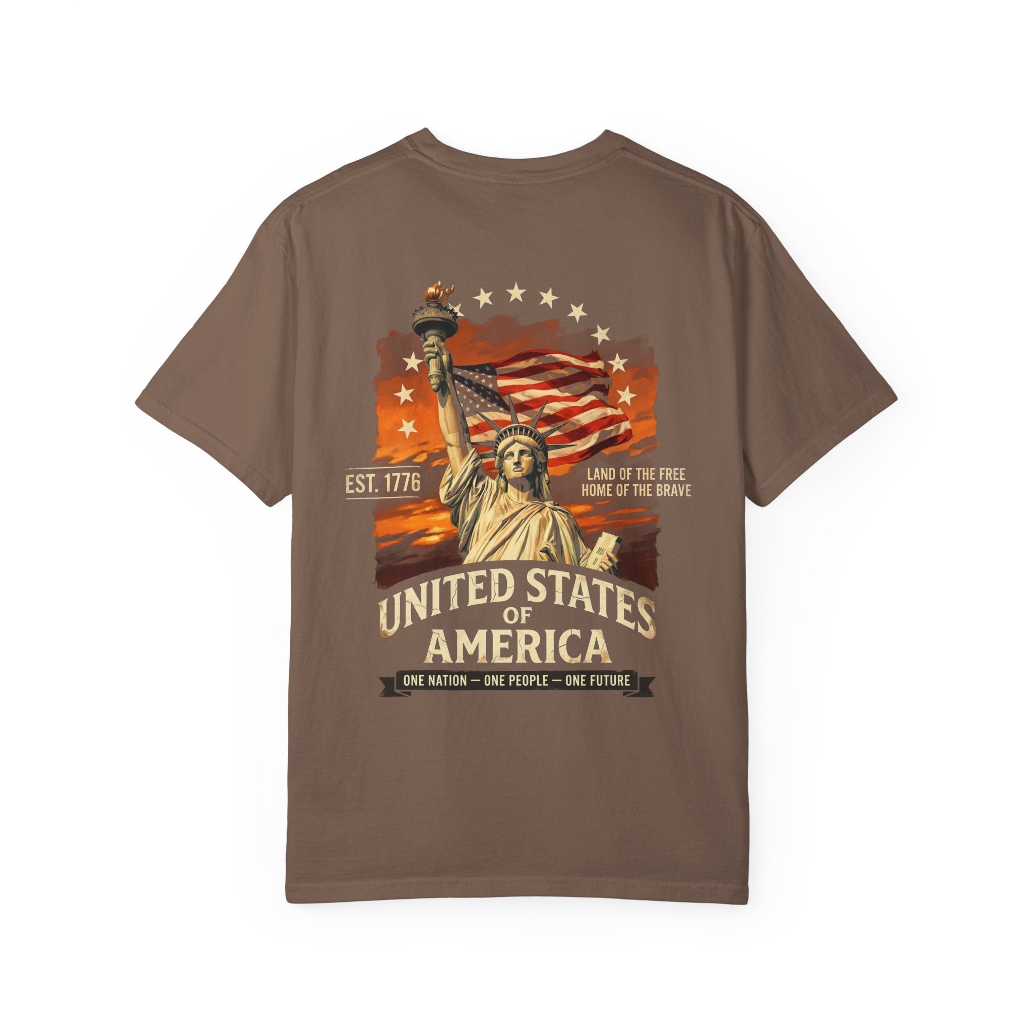 America Graphic T-Shirt — United States Statue of Liberty Patriotic Tee