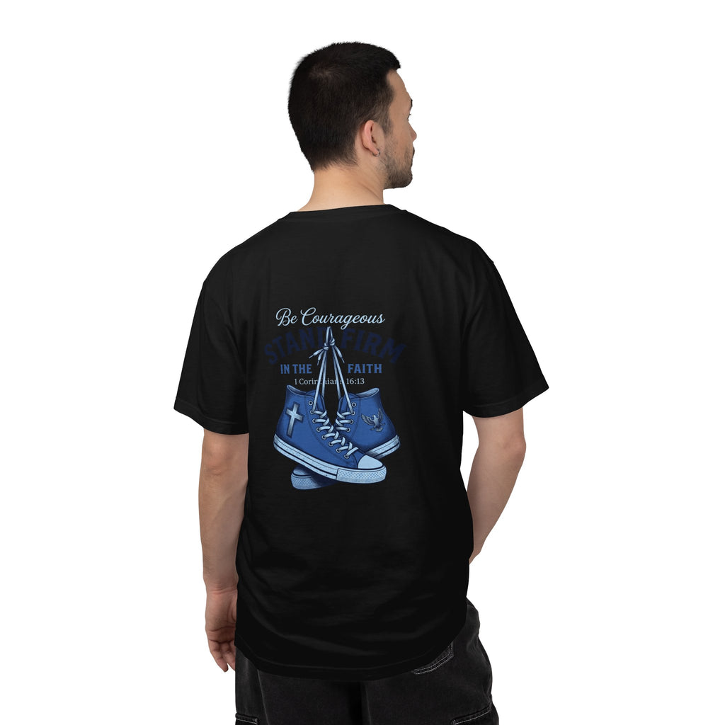 Christian Cross T-Shirt — 'Be Courageous, Stand Firm' Graphic Tee