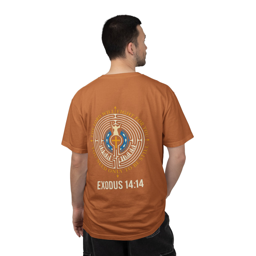 Christian T-Shirt — Exodus 14:14 Cross Graphic Tee