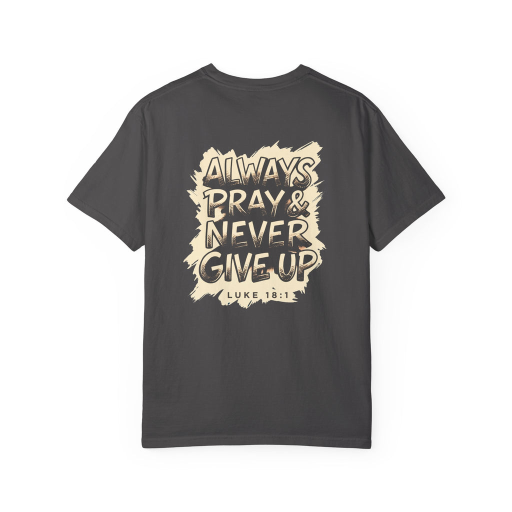 Never give up T-shirt | Christian Cross Tee