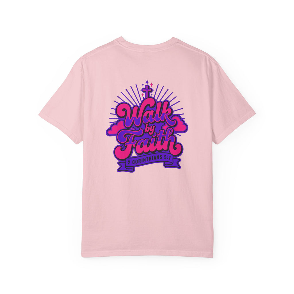 Walk by T-shirt | Christian Cross Tee Bright