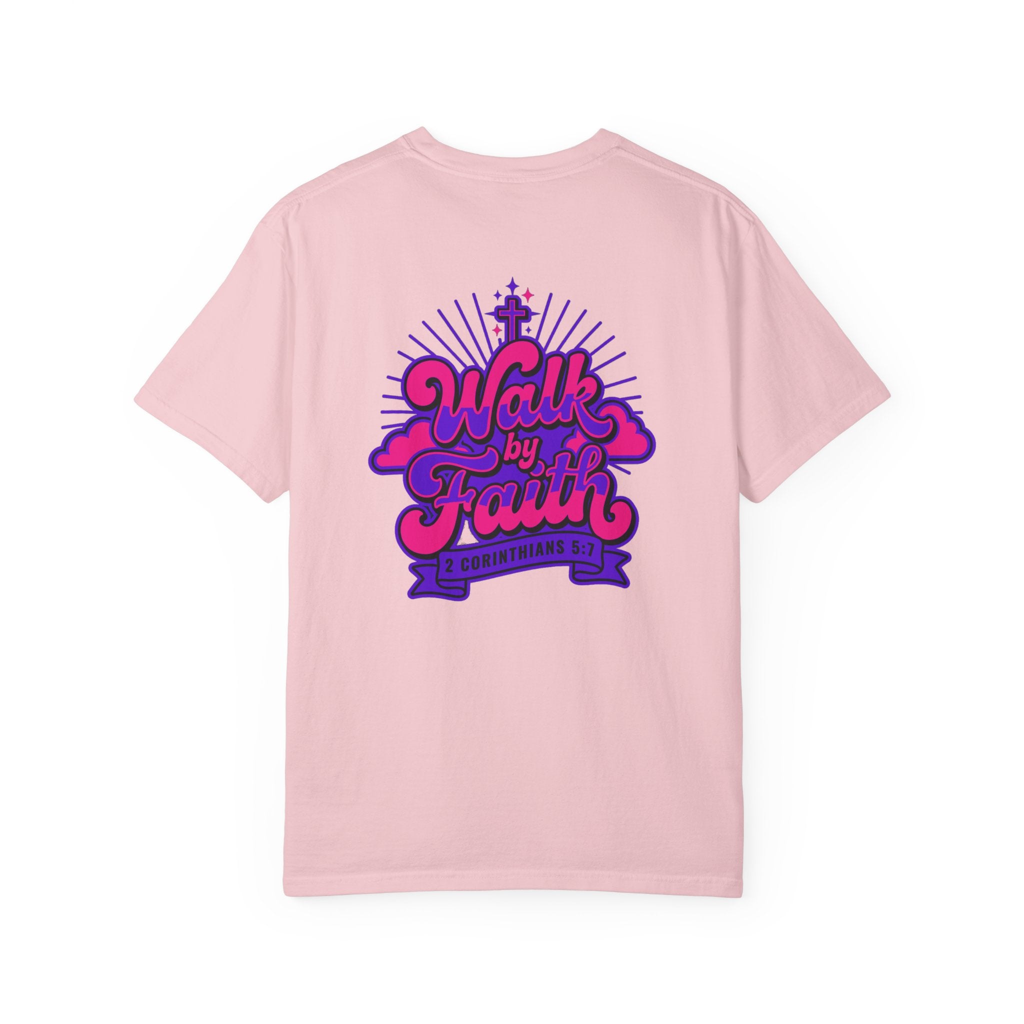 Walk by T-shirt | Christian Cross Tee Bright
