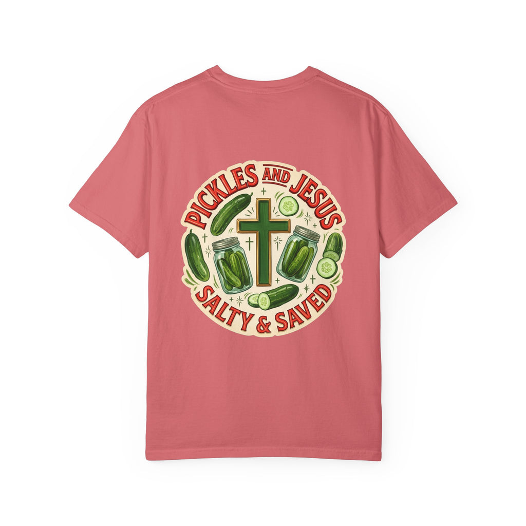 Pickles and Jesus T-Shirt — “Salty & Saved” Christian Graphic Tee