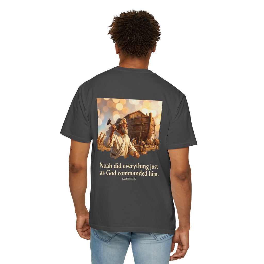 Noah's Ark Faith T-Shirt — "Noah did everything just as God commanded him."