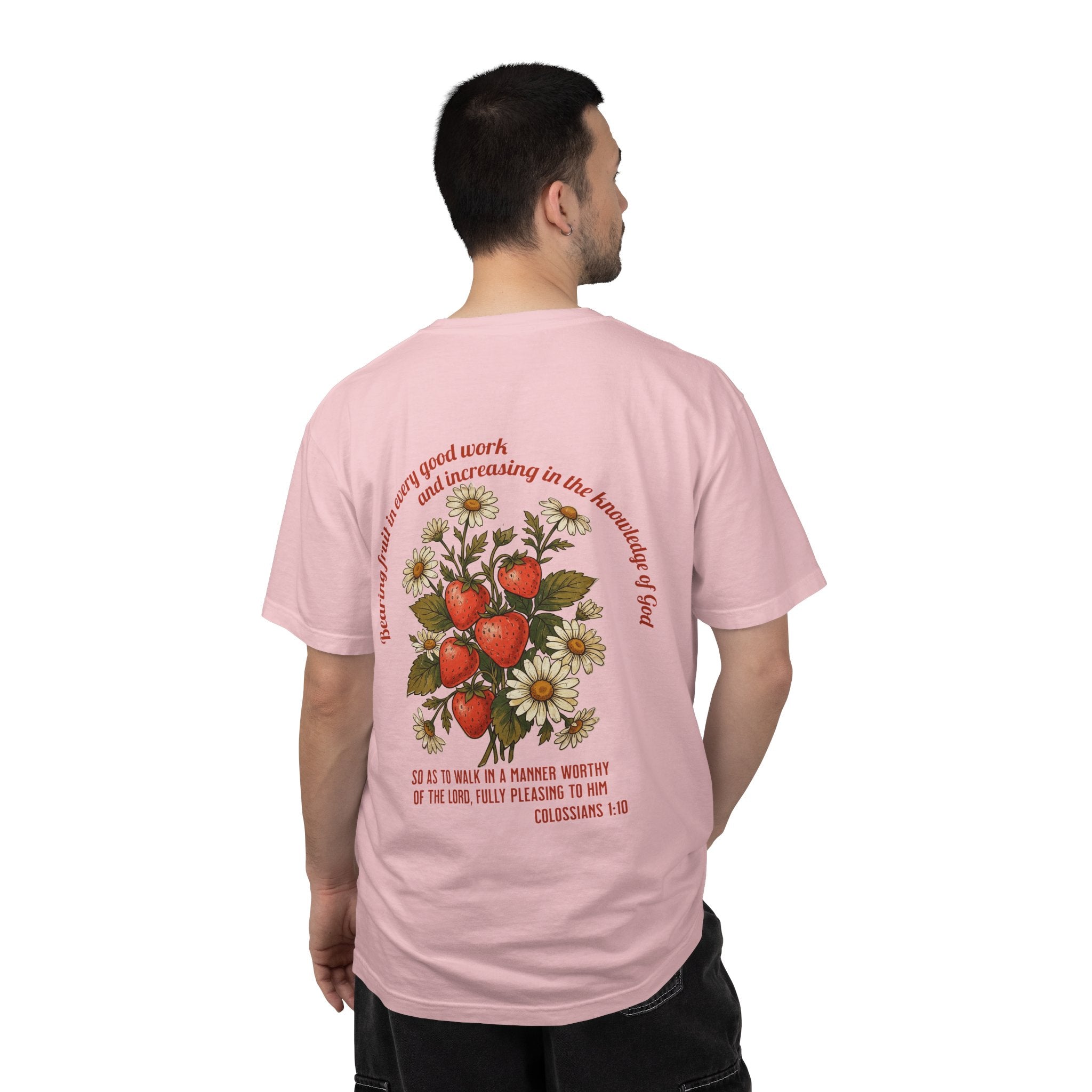 Floral Cross Tee — 'Seeds of a Very Good Work' Christian Graphic T-Shirt