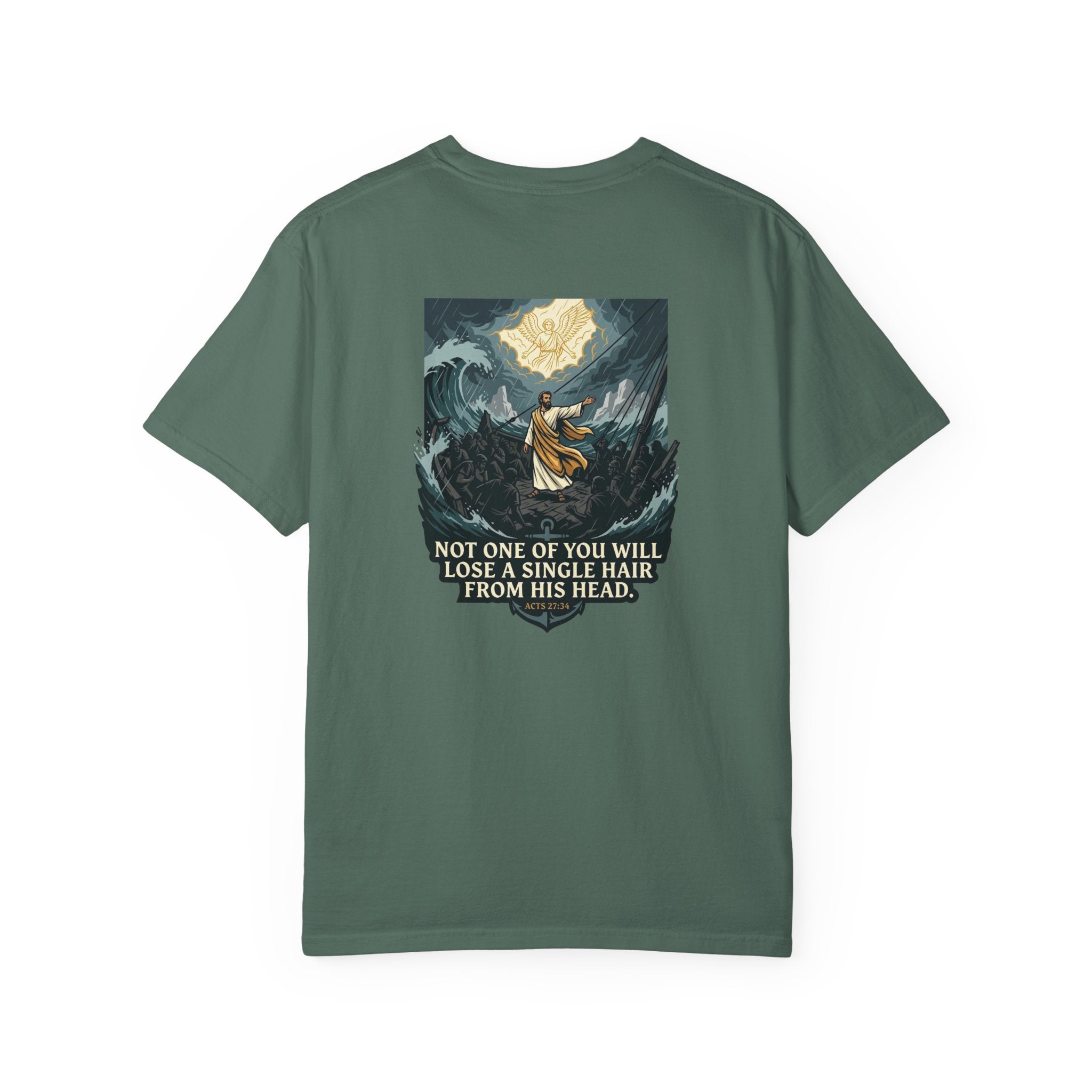 Christian T-Shirt — 'Not One of You Will Lose a Single Hair From His Head' Faith Tee