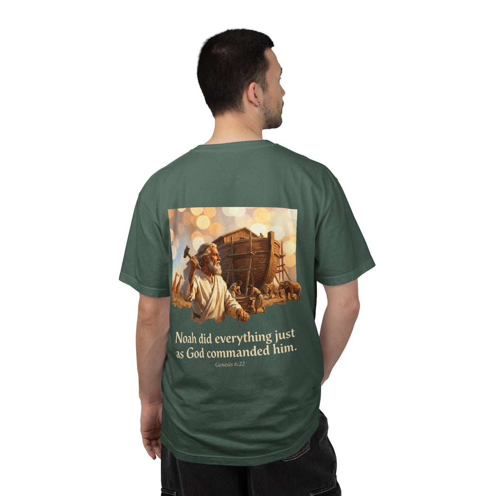 Noah's Ark Faith T-Shirt — "Noah did everything just as God commanded him."
