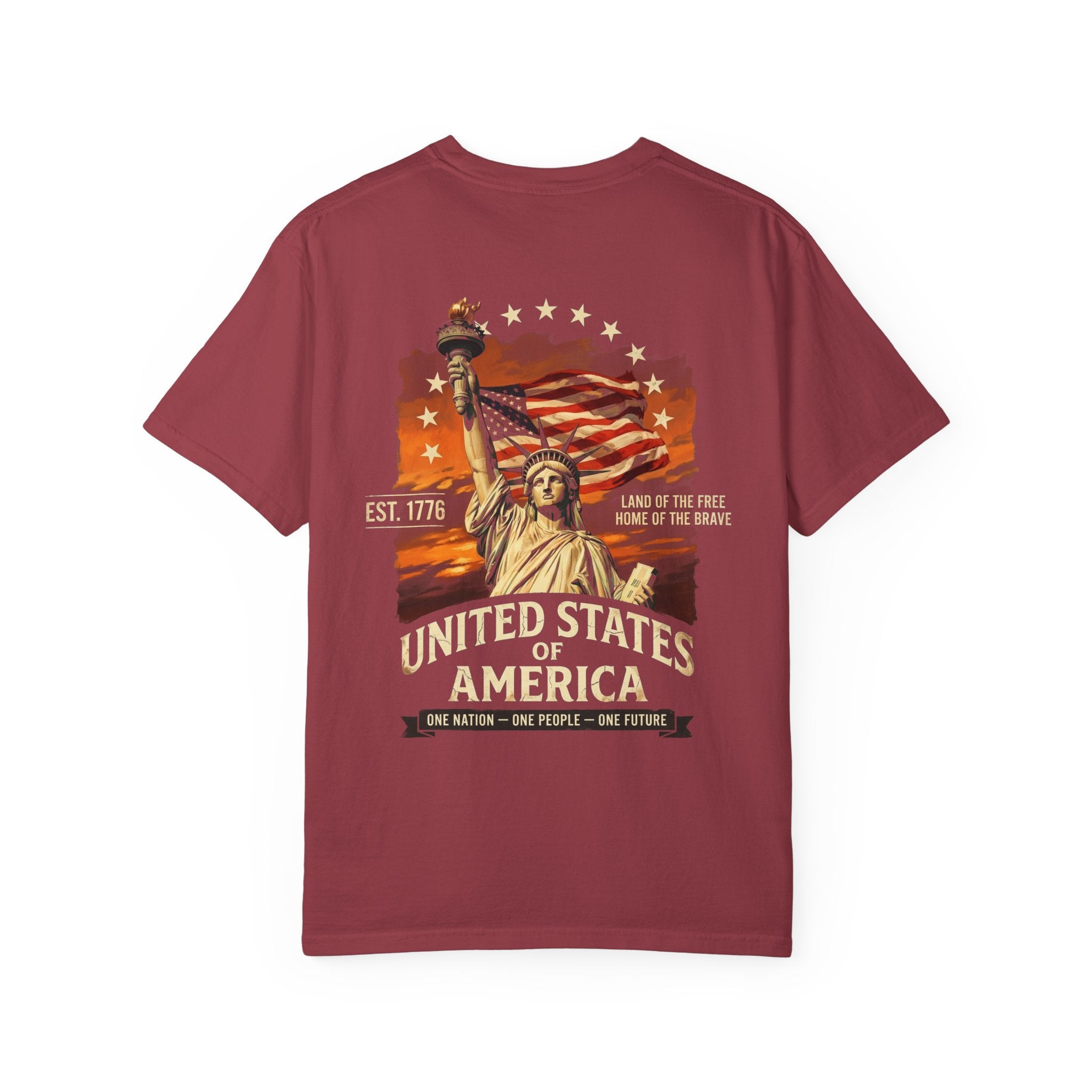 America Graphic T-Shirt — United States Statue of Liberty Patriotic Tee