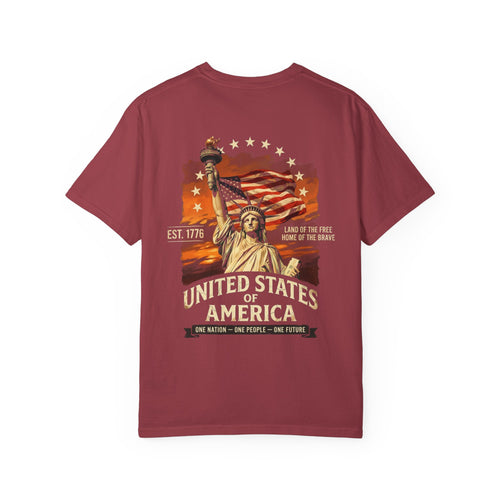 America Graphic T-Shirt — United States Statue of Liberty Patriotic Tee