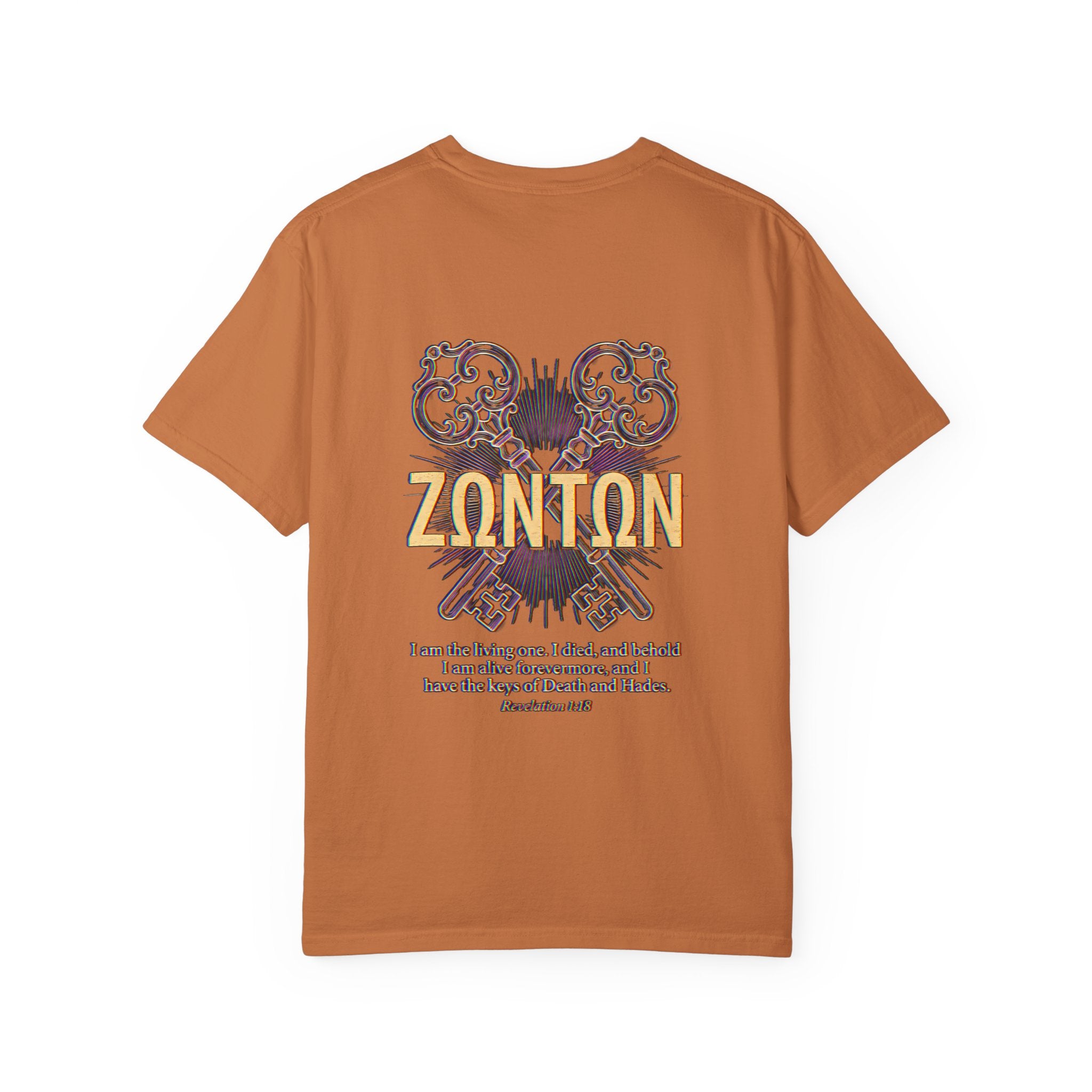Garment-Dyed T-Shirt — ZONTON Greek Cross Vintage Graphic