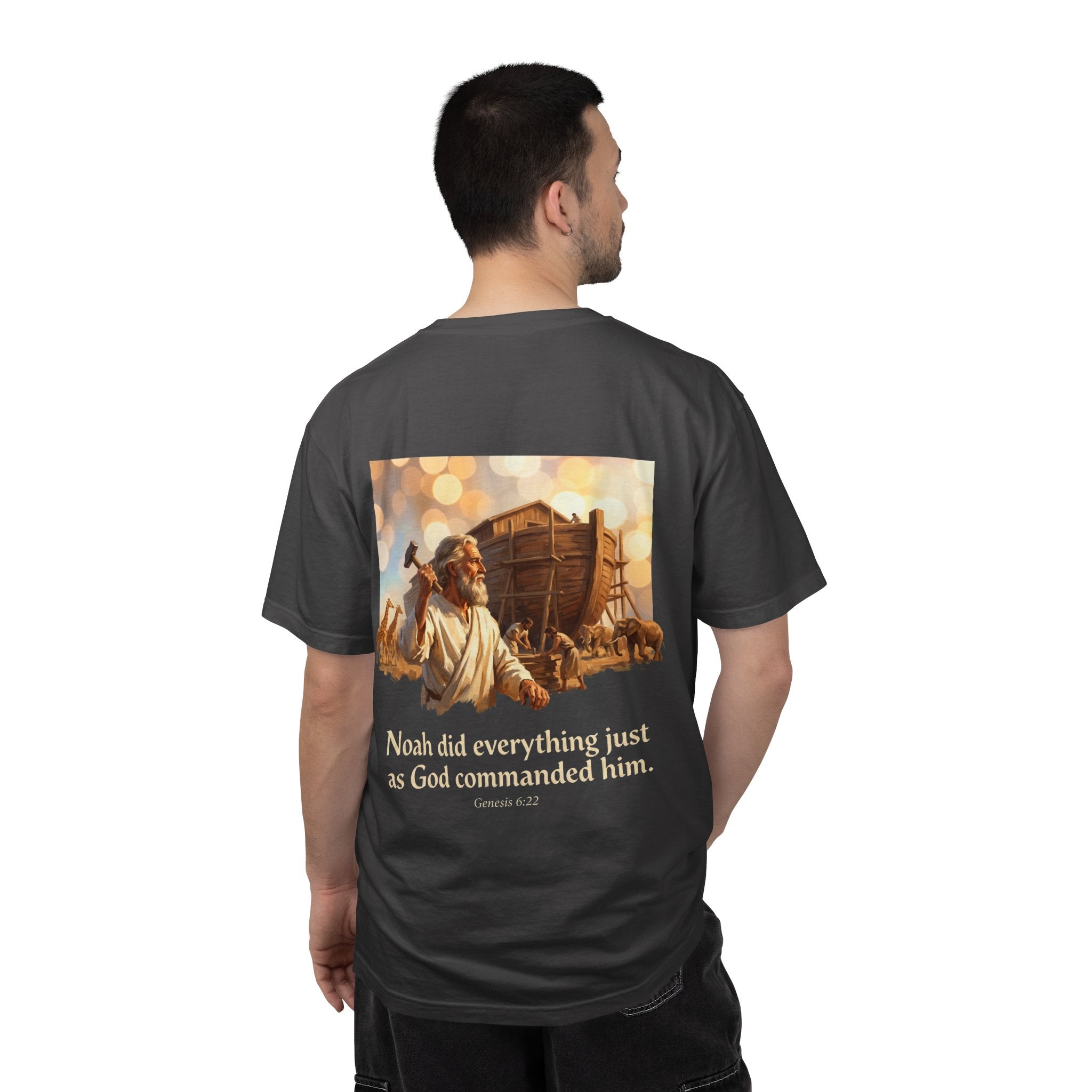 Noah's Ark Faith T-Shirt — "Noah did everything just as God commanded him."