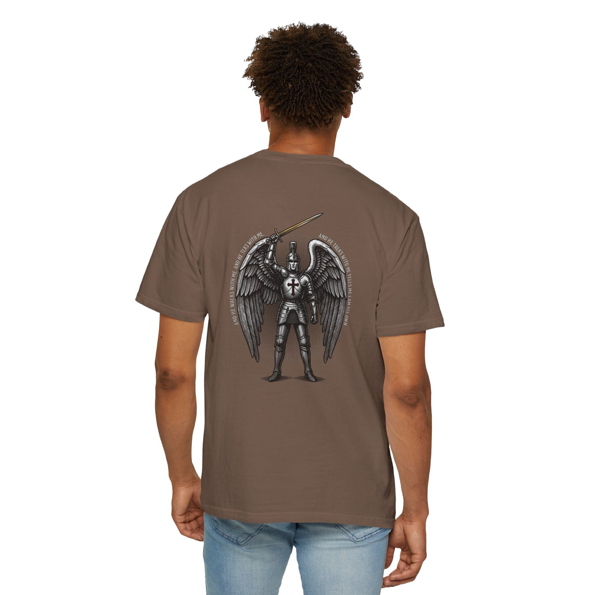 Knight Angel Cross T-Shirt — Armor Angel Graphic Tee
