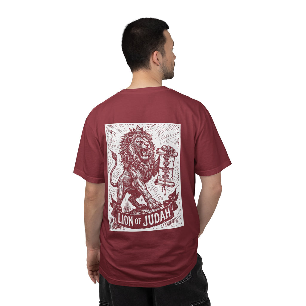 Lion of Judah T-Shirt — Graphic Christian Faith Tee with Flame Logo