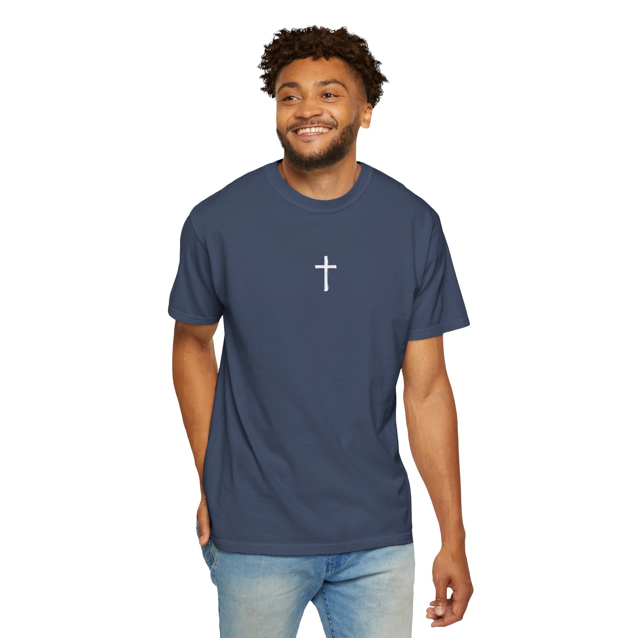 Bible Quote T-Shirt — "Visit Many Good Books, But Live In The Bible" Christian Cross Tee