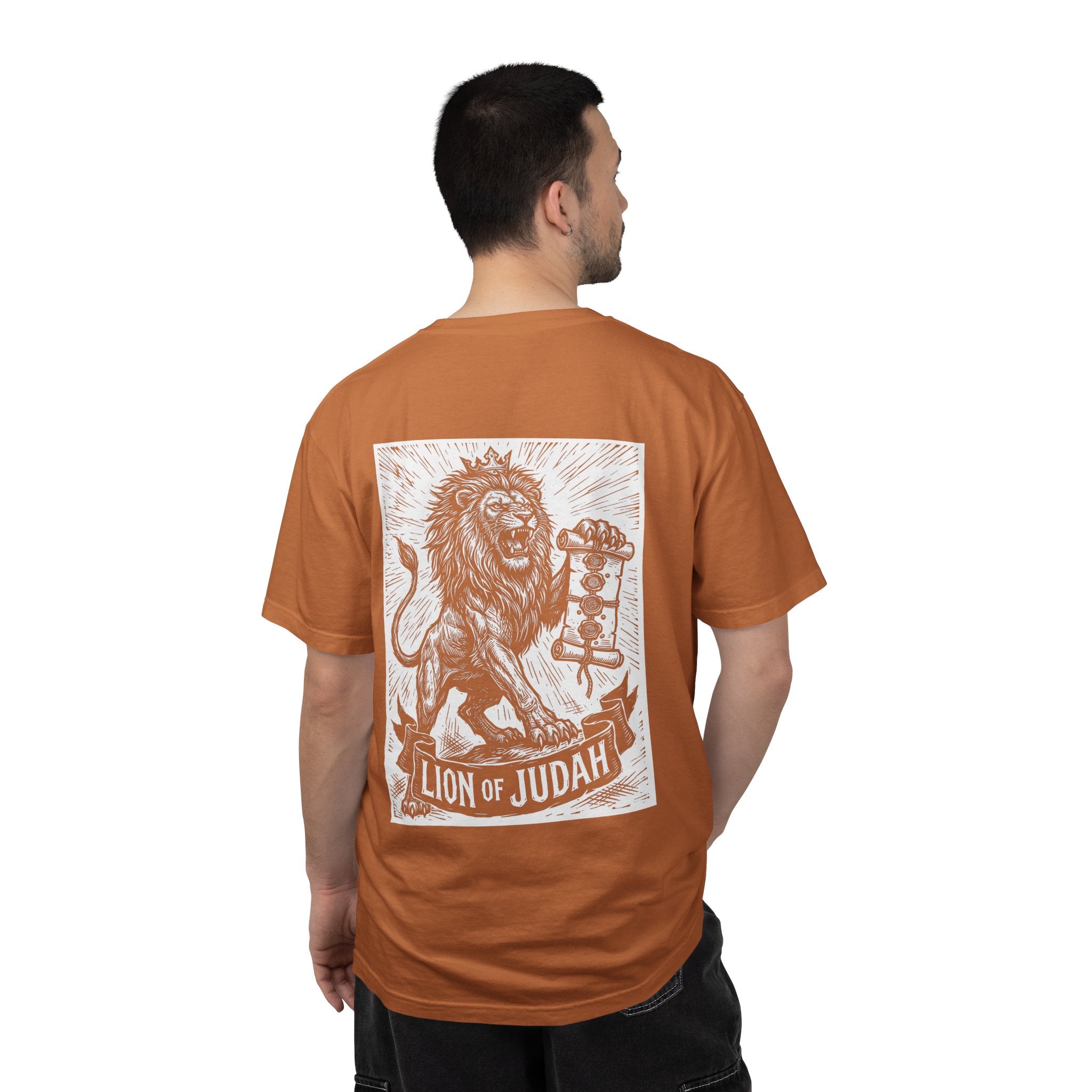 Lion of Judah T-Shirt — Graphic Christian Faith Tee with Flame Logo