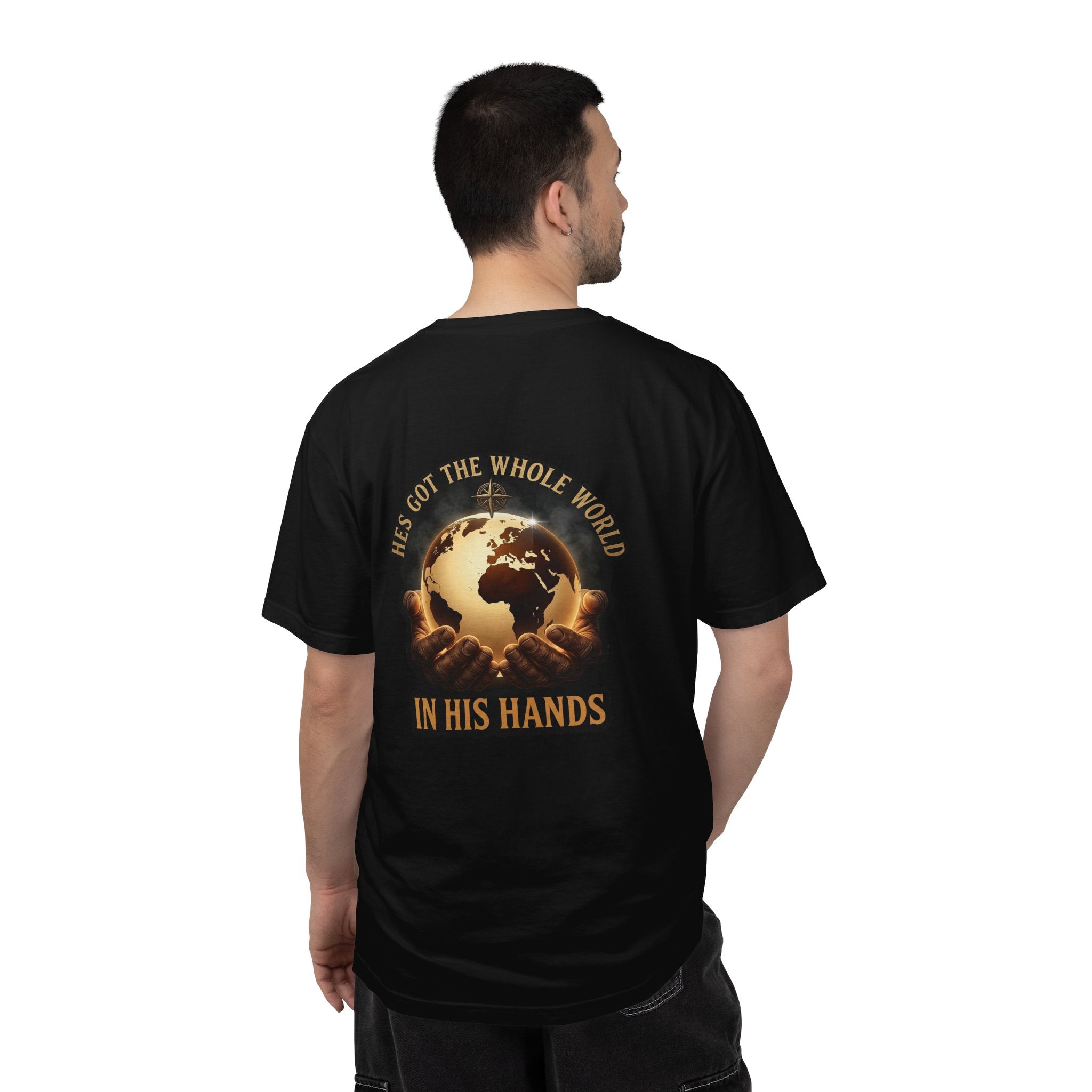 Christian Cross T-Shirt — "He’s Got the Whole World in His Hands" Graphic Tee