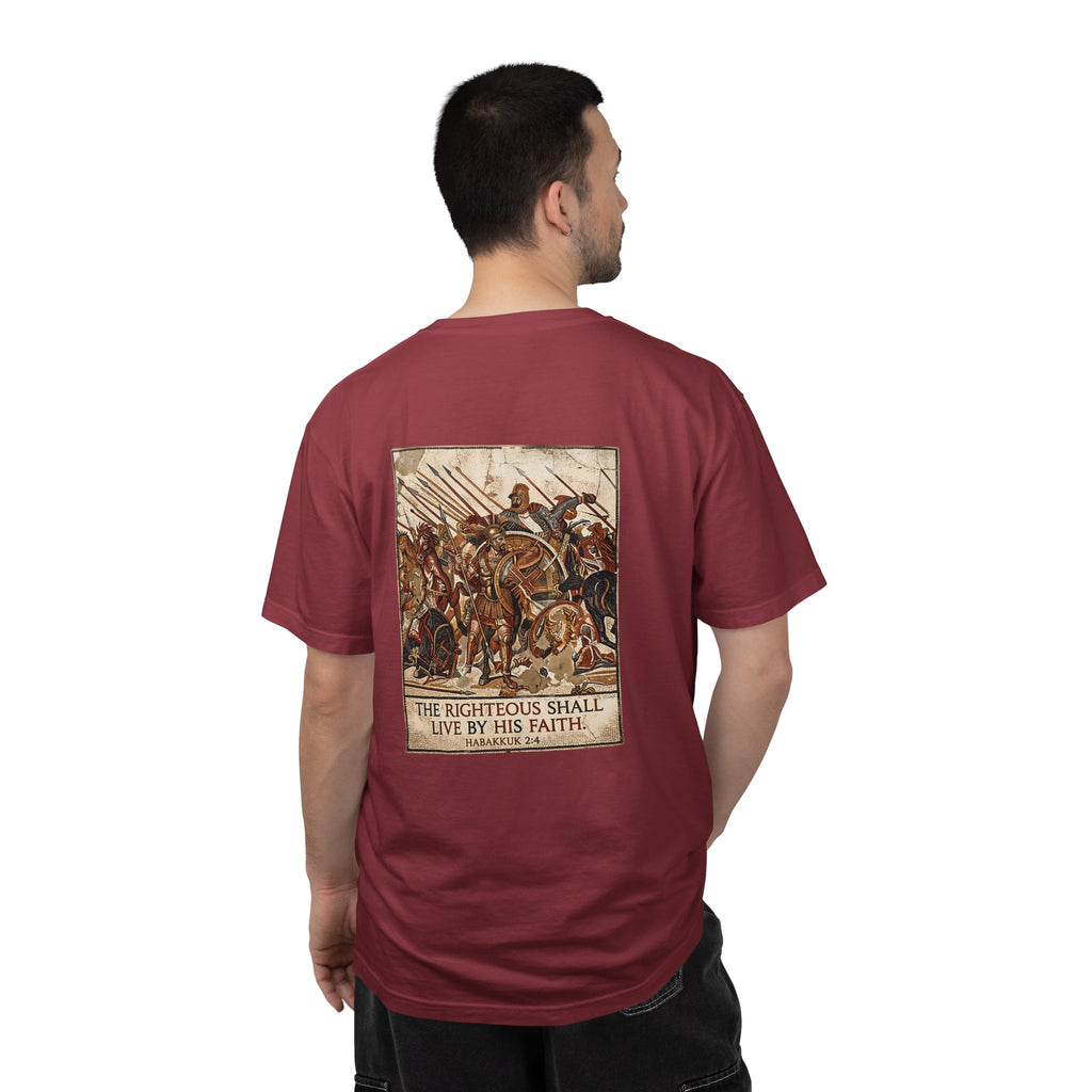 Faith Cross T‑Shirt — "The Righteous Shall Live by His Faith" Graphic Tee