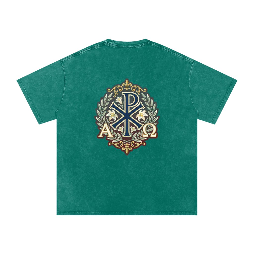 Jesus Christ Snow Washed Oversized Cotton T-Shirt