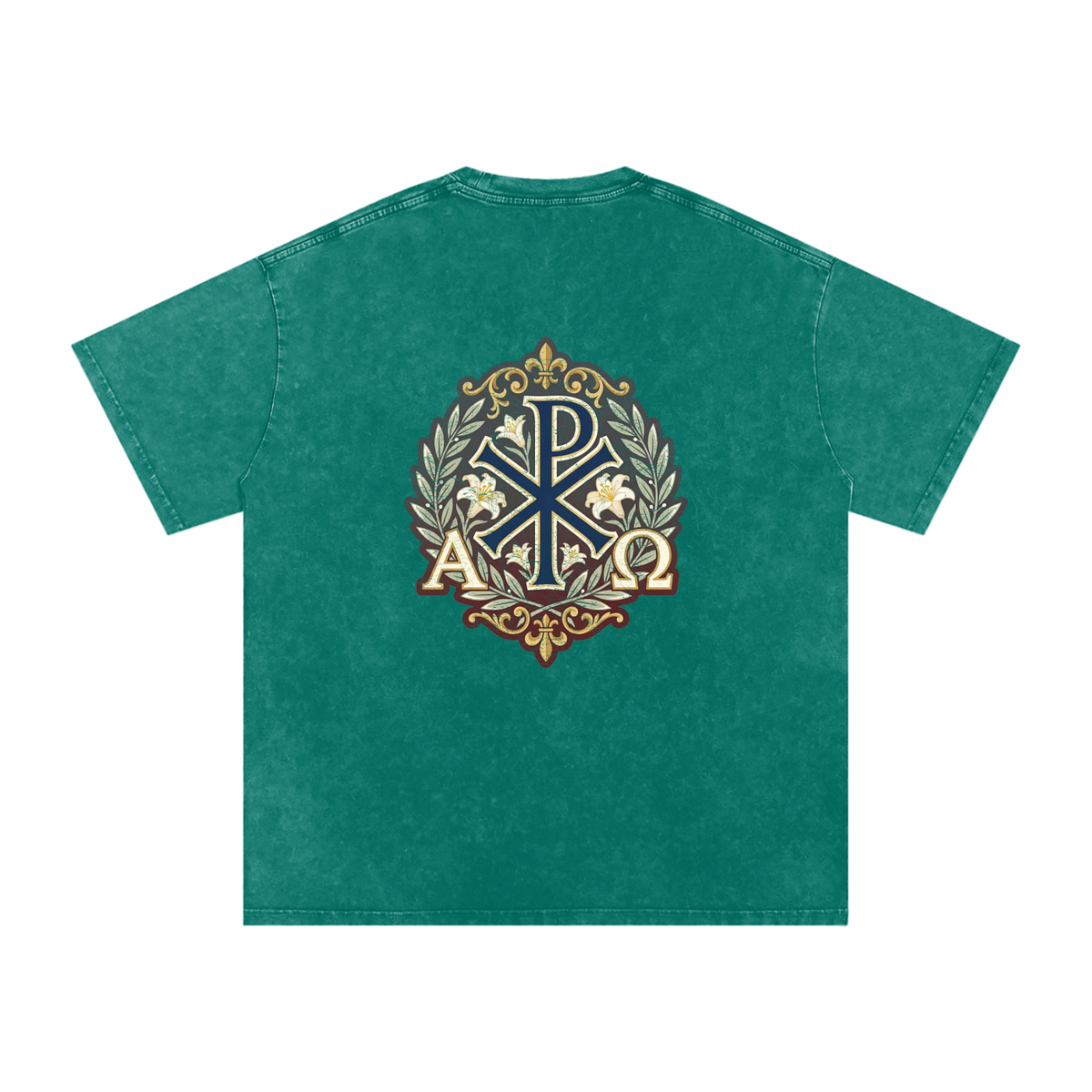 Jesus Christ Snow Washed Oversized Cotton T-Shirt