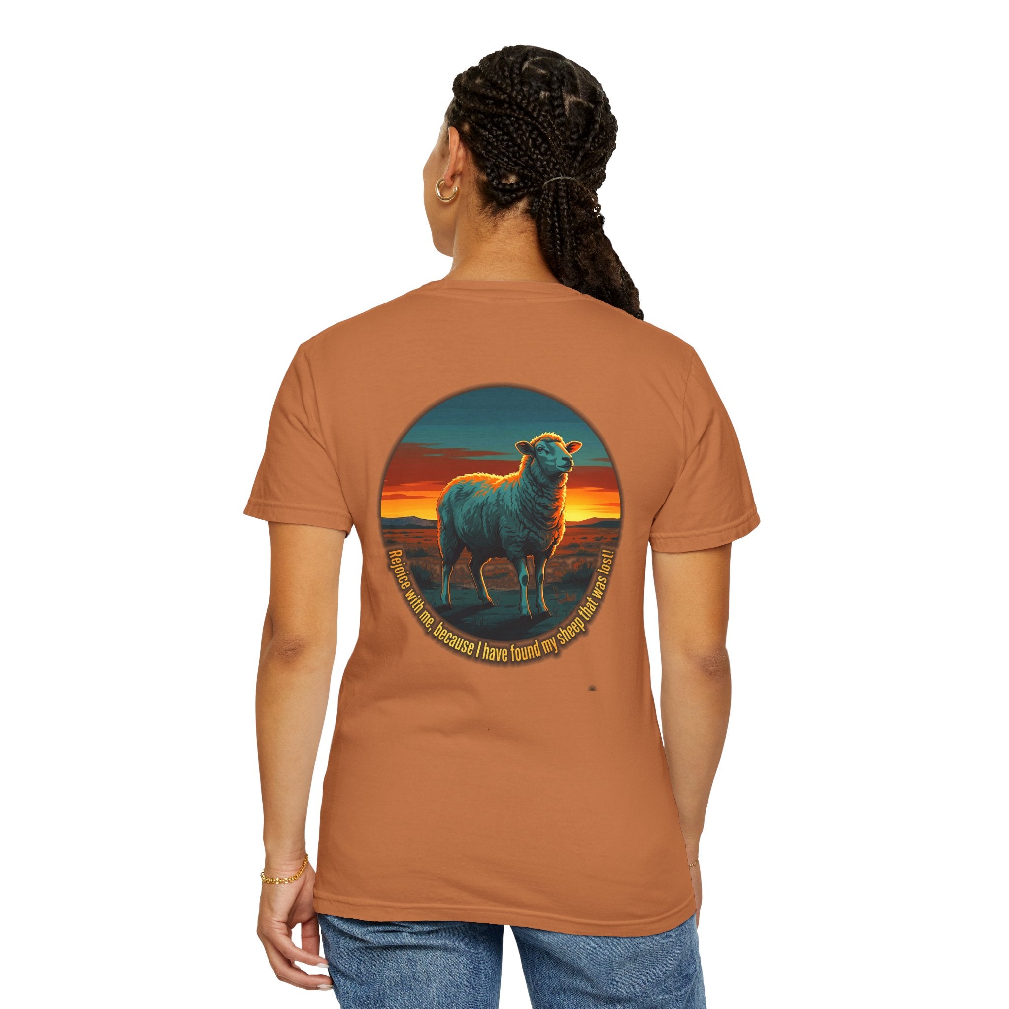 Christian Sheep T-Shirt — 'I Know My Sheep' Garment-Dyed Tee