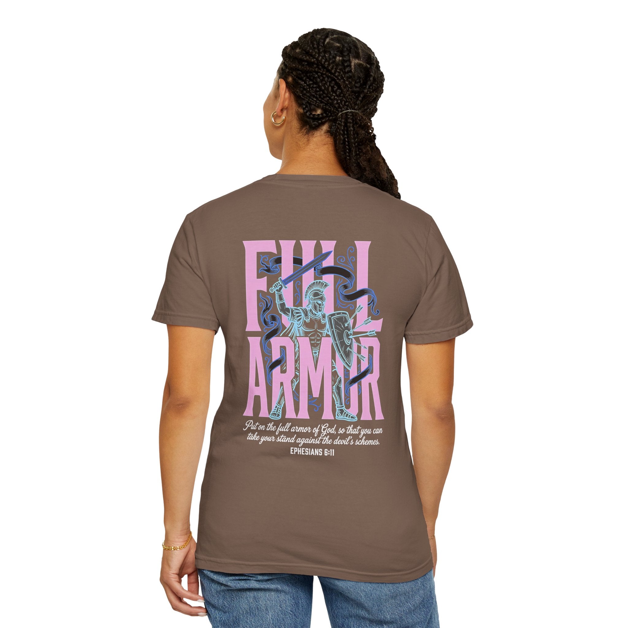 Full Armor T-Shirt — Christian Cross Graphic Tee (Ephesians 6:11)