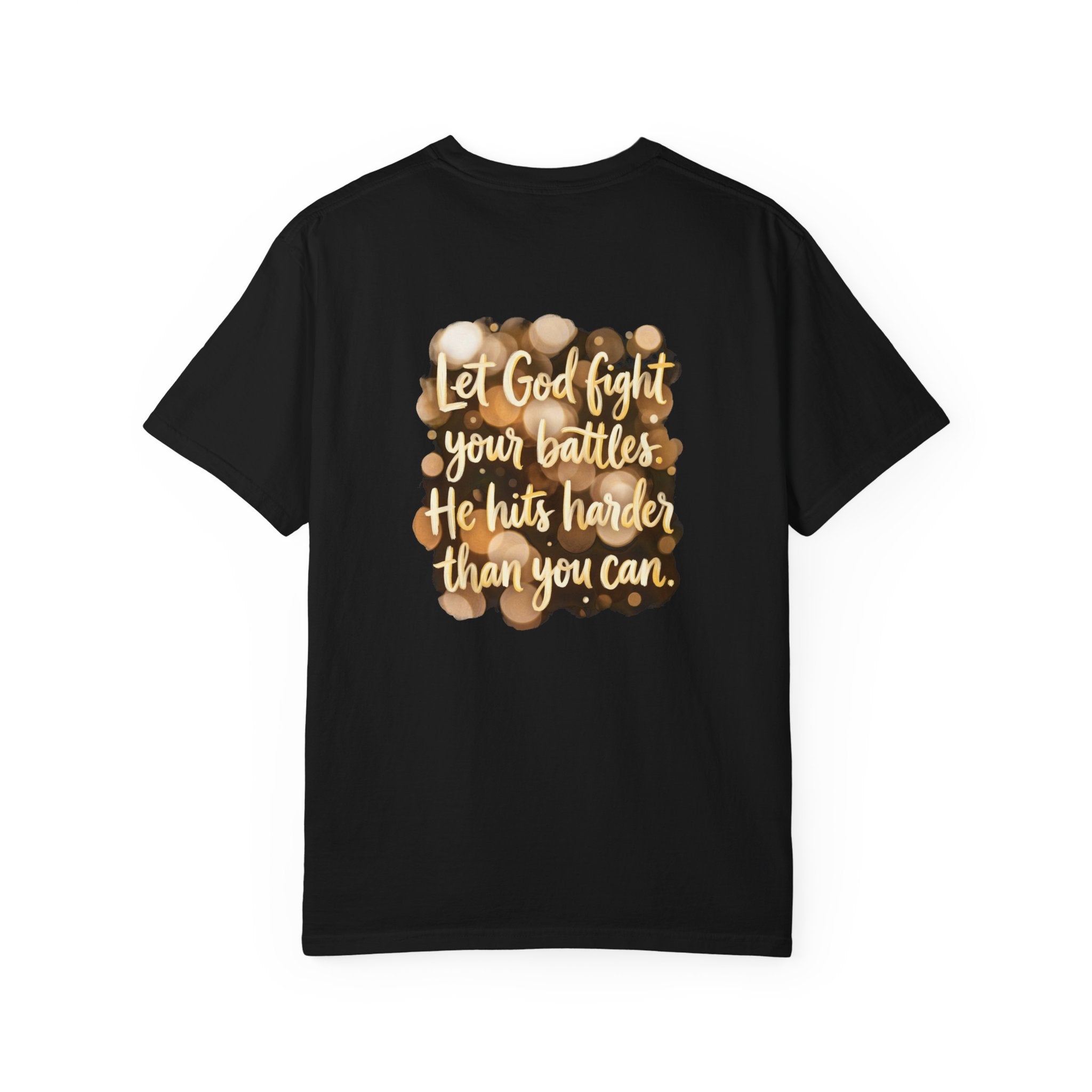 Christian Cross T-Shirt — “Let God Fight Your Battles” Inspirational Tee