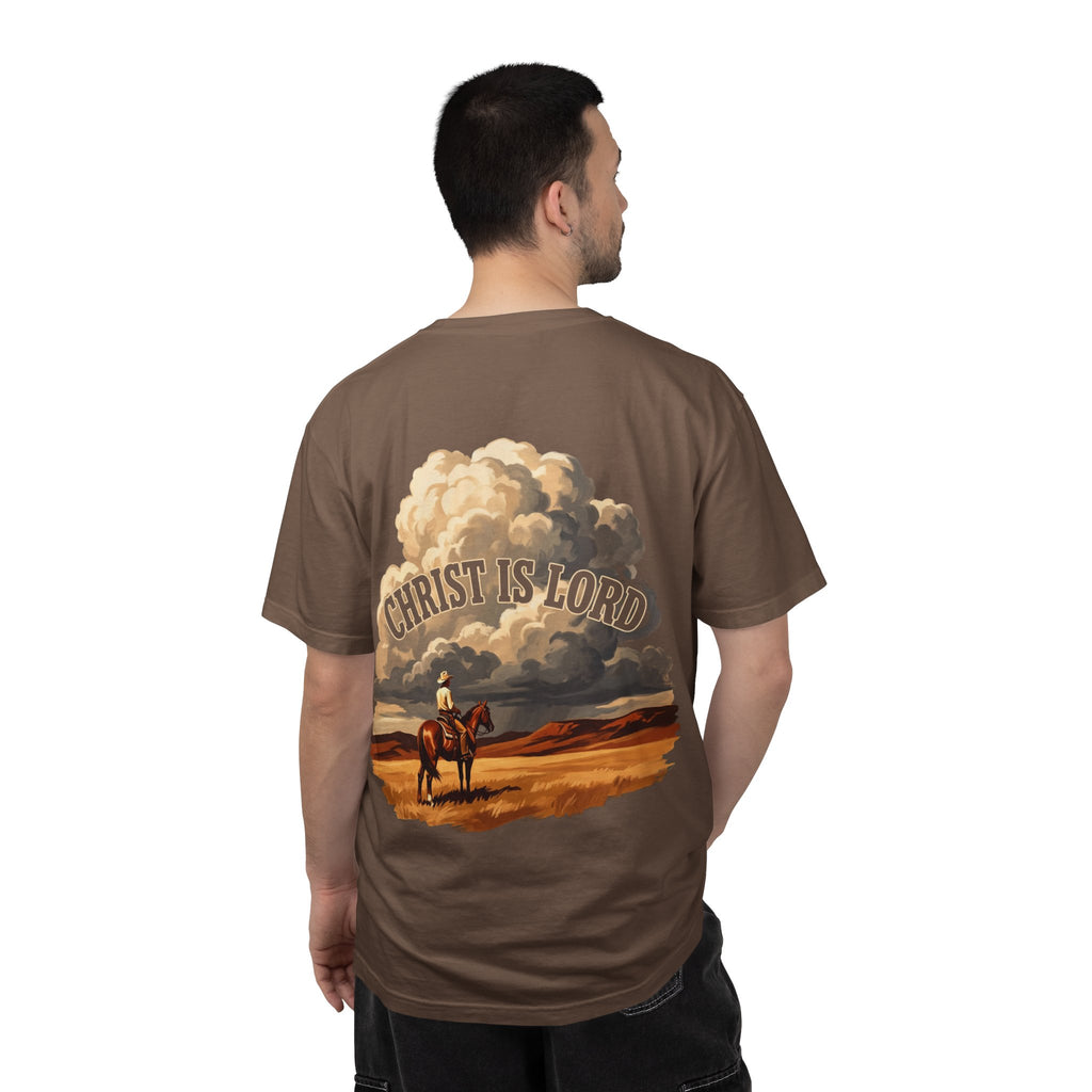 Christian Cowboy T-Shirt — “Christ Is Lord” Graphic Tee