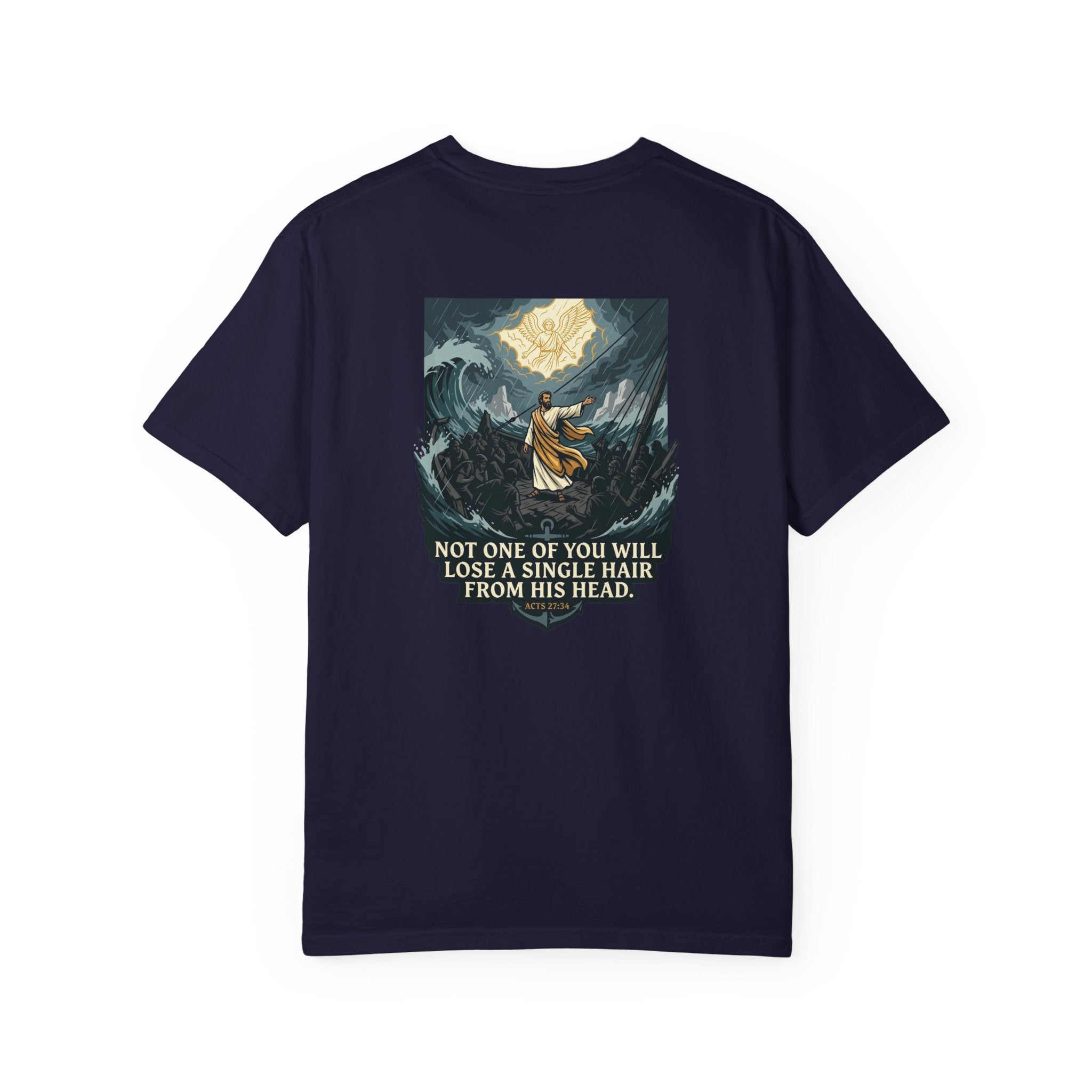 Christian T-Shirt — 'Not One of You Will Lose a Single Hair From His Head' Faith Tee
